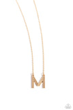 Leave Your Initials - M - Gold