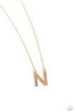 Leave Your Initials - N - Gold